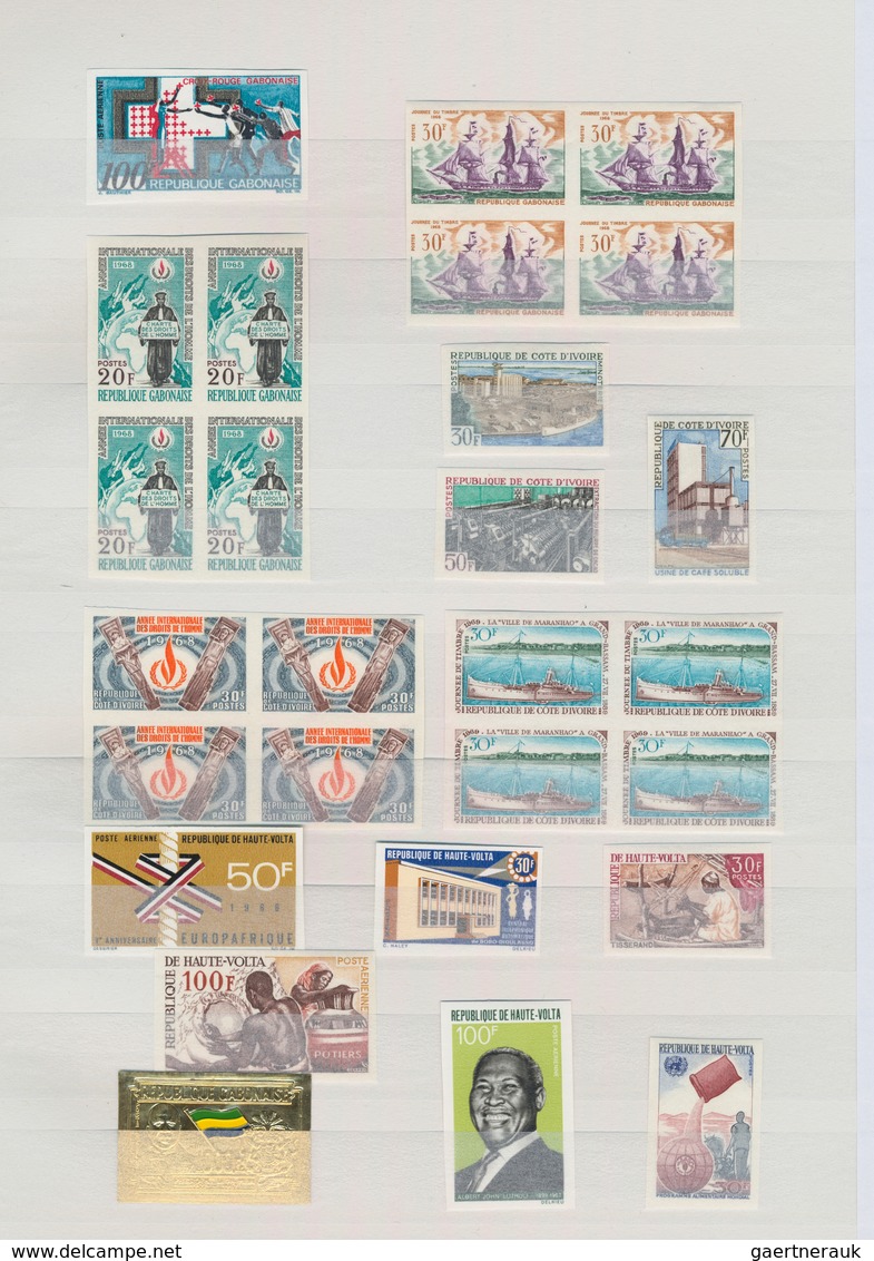 Afrika: 1968/1969, French Africa, Collection Of Apprx. 377 Imperf. Stamps, Apparently Mainly Complet - Sonstige - Afrika