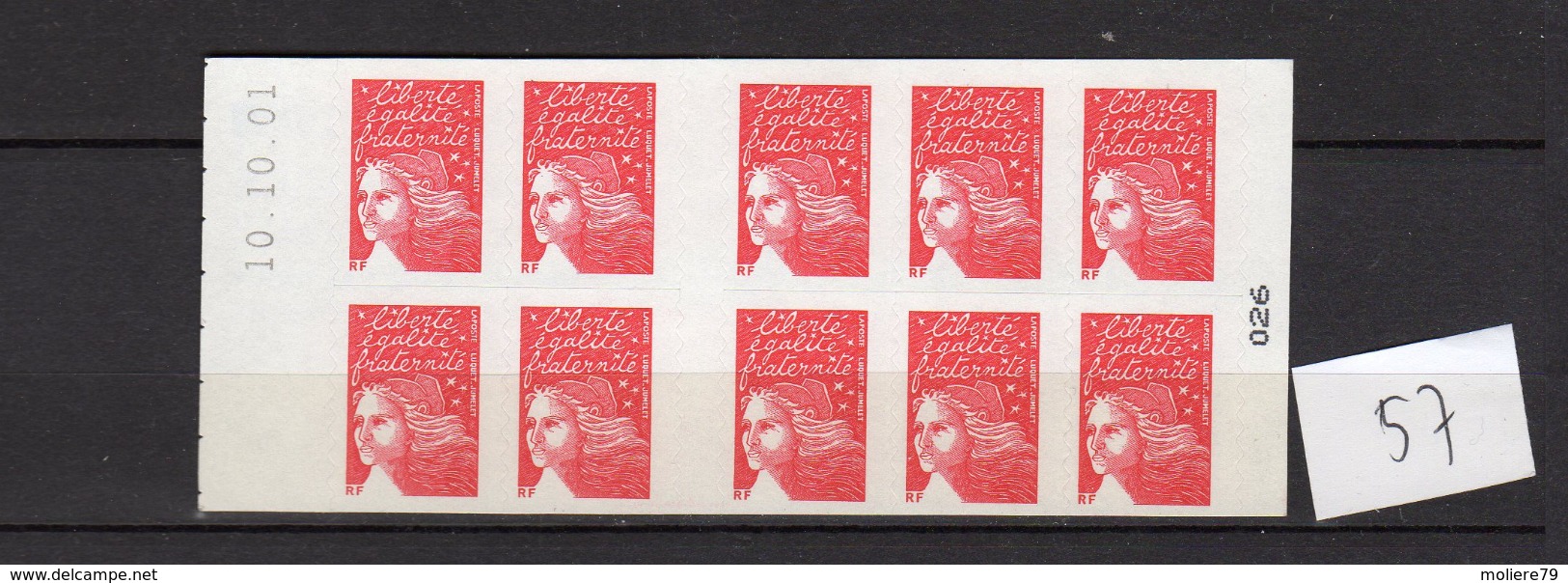 Carnets Marianne Du 14 Juillet ,N° 3419 C2, 10 Timbres - Autres & Non Classés