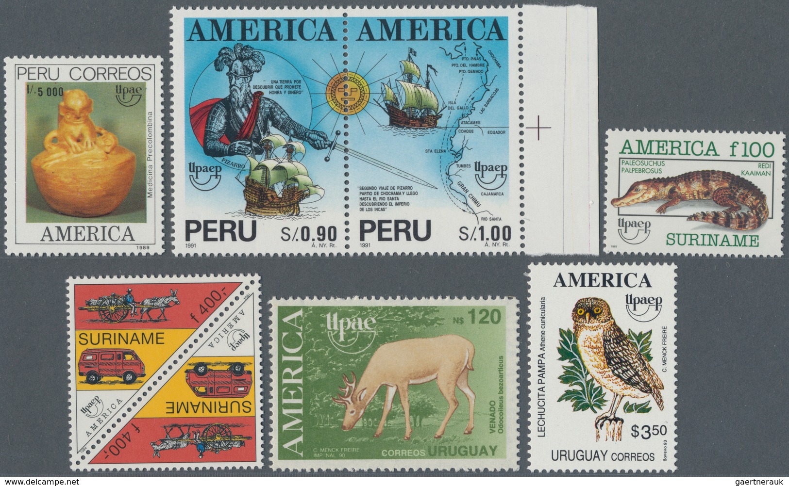 Südamerika: 1989/1996, Very Unusual Accumulation Of The Joint Issues ‚America (UPAE)‘ From Argentina - Amerika (Varia)