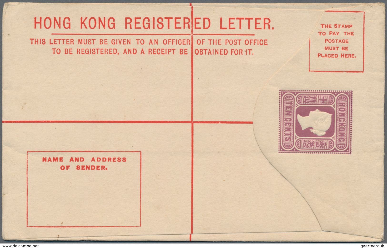 Asien: 1890/1980 (ca.), miscellaneous balance with main value unused and used stationeries Hongkong