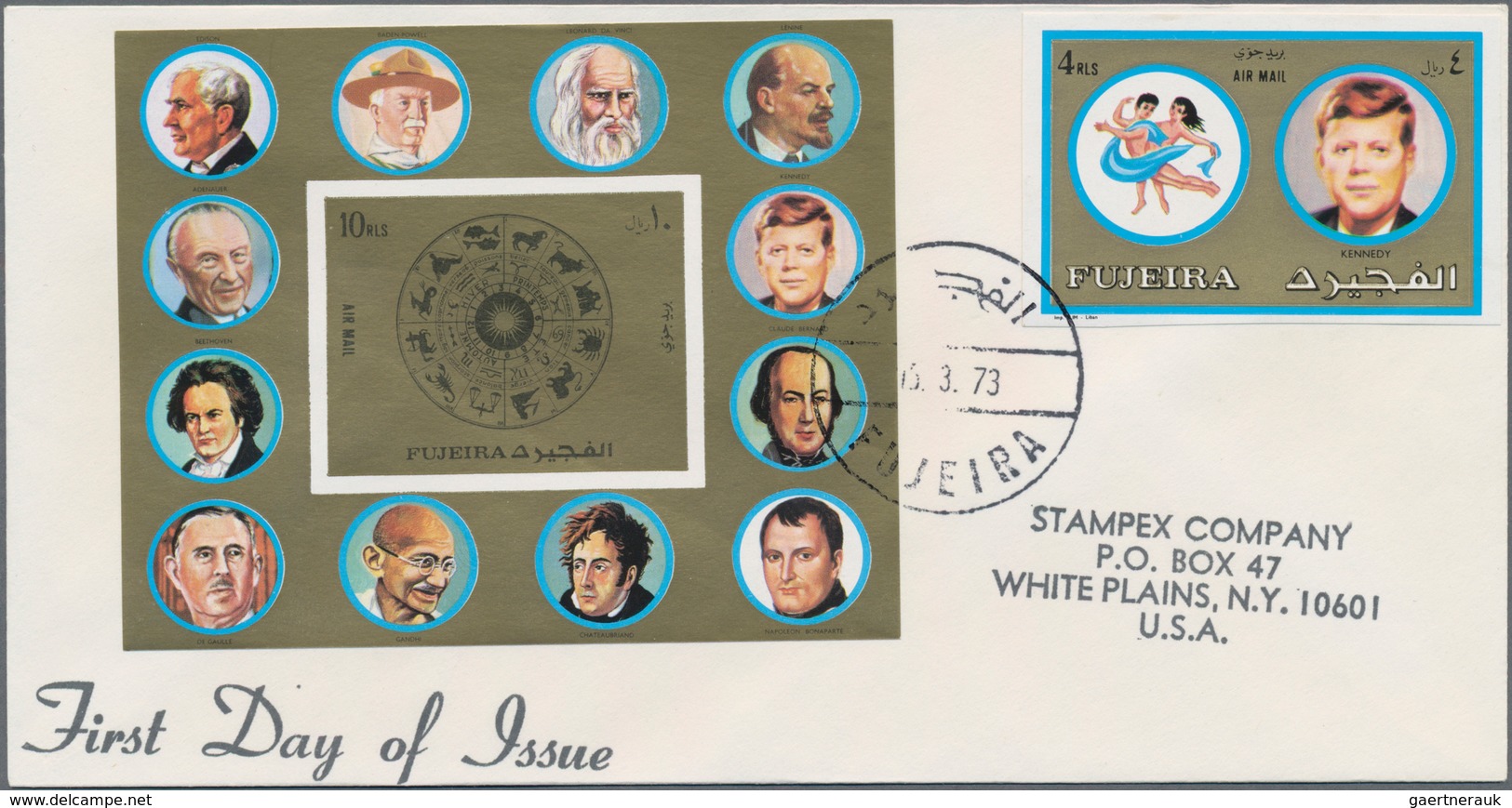 Naher Osten: 1960's-70's: Eight Covers And FDC's From Middle East Franked By Stamps And Miniature Sh - Otros & Sin Clasificación