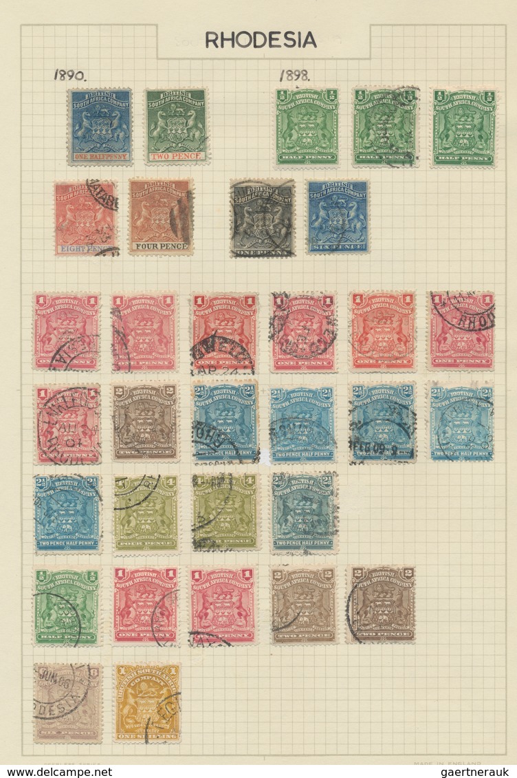 Britische Kolonien: 1860/1940 (ca.), used and mint collection/accumulation in a binder, neatly mount