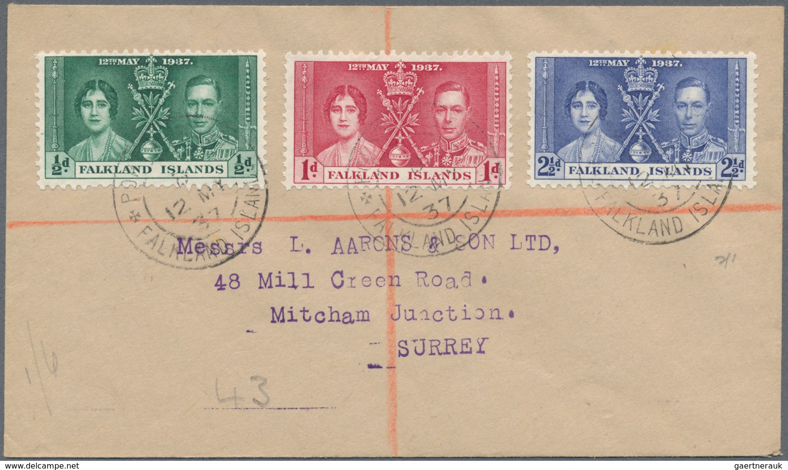 Britische Kolonien: 1937, Coronation Issue, Assortment Of 46 Different Covers, Mainly F.d.c. - Autres & Non Classés