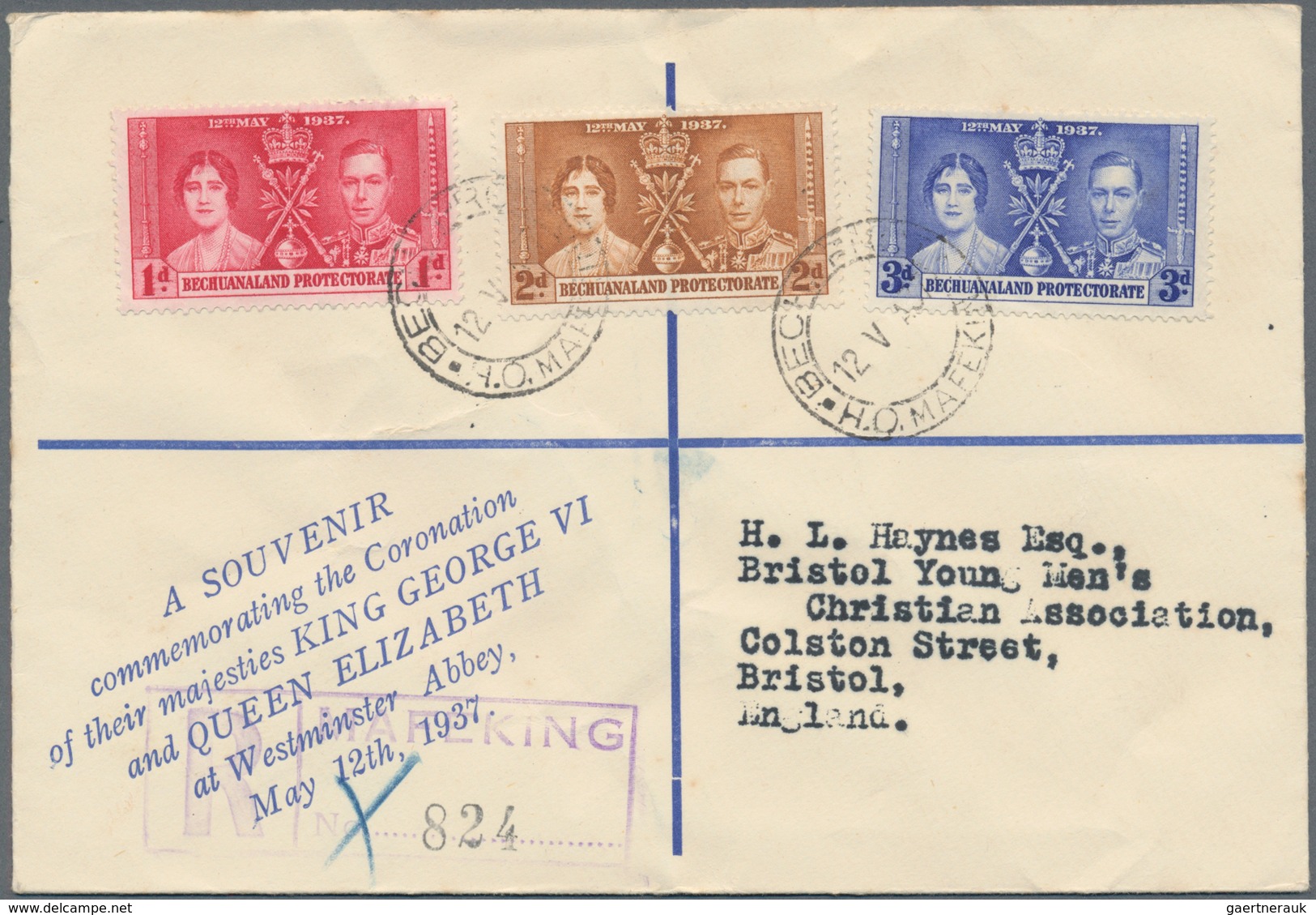 Britische Kolonien: 1937, Coronation Issue, Assortment Of 46 Different Covers, Mainly F.d.c. - Other & Unclassified