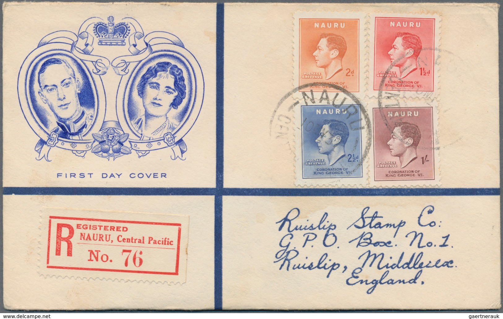 Britische Kolonien: 1937, Coronation Issue, Assortment Of 46 Different Covers, Mainly F.d.c. - Other & Unclassified