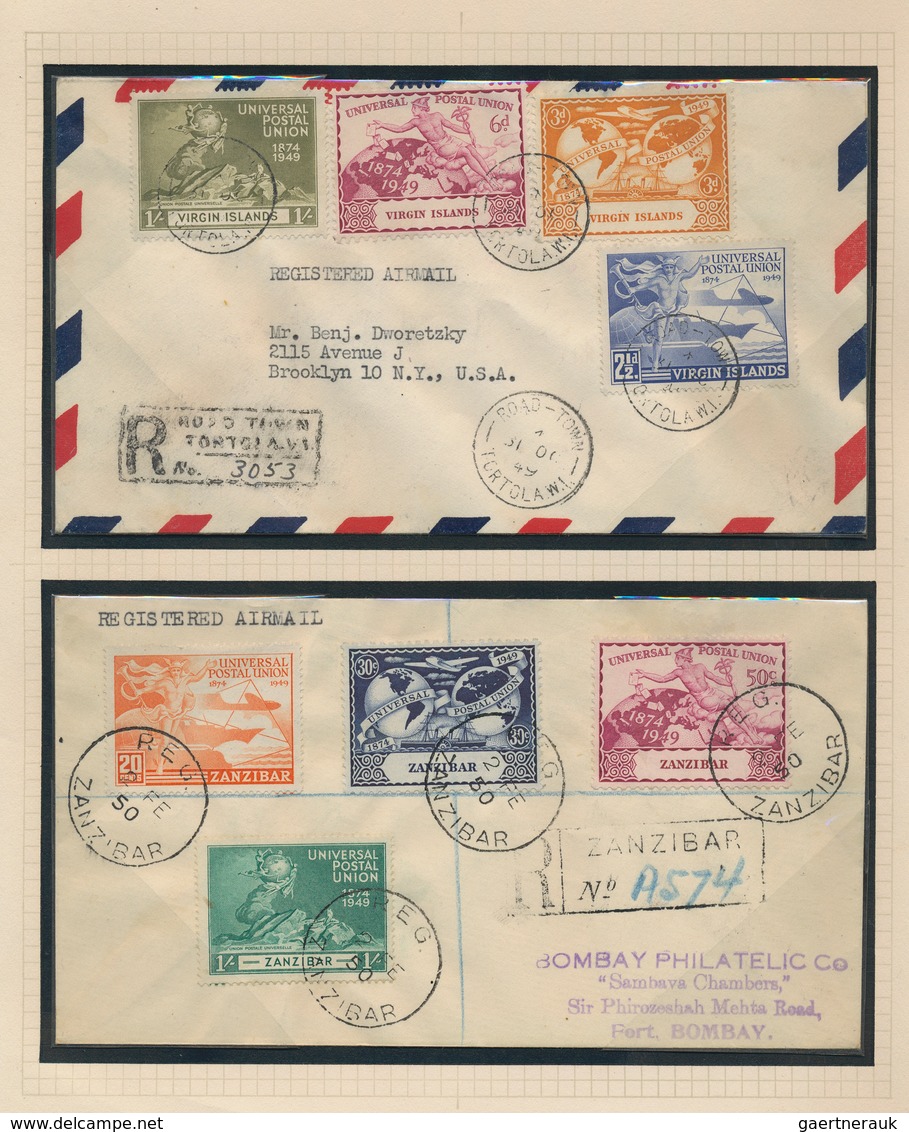 Britische Kolonien: 1949, 75th Anniversary of UPU, Omnibus issue, collection of apprx. 68 different