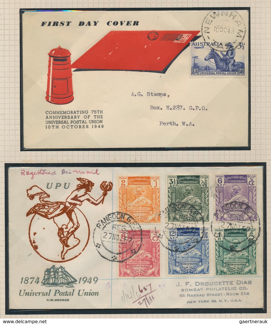 Britische Kolonien: 1949, 75th Anniversary of UPU, Omnibus issue, collection of apprx. 68 different