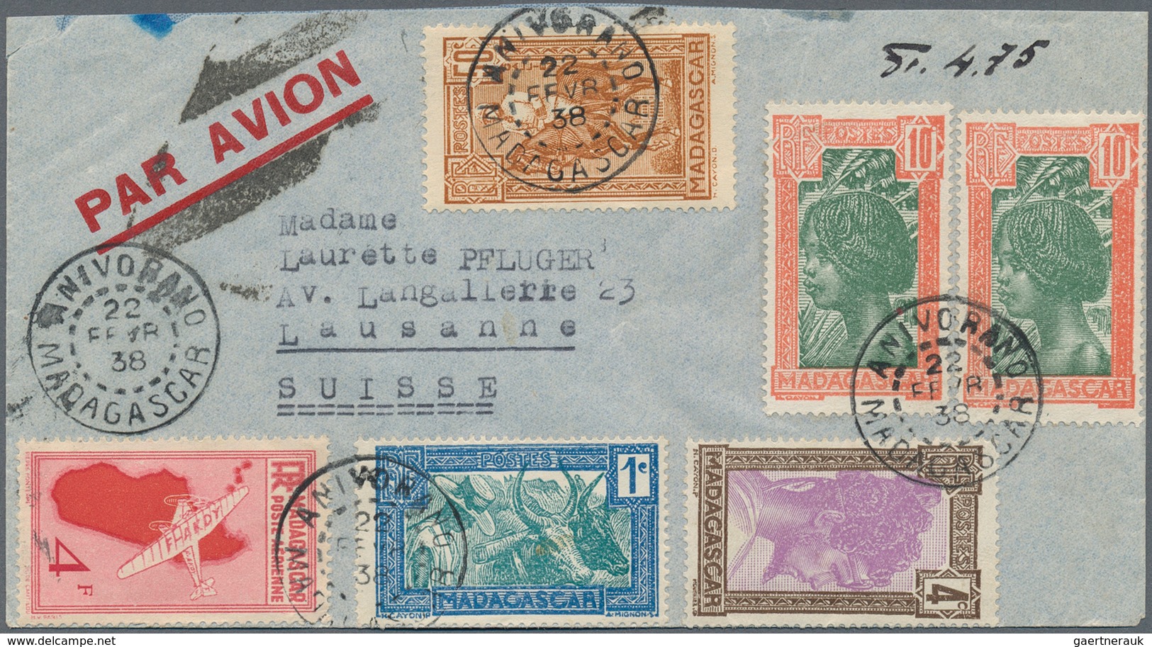 Französische Kolonien: 1904/1948 Ca., Lot With 11 Covers From French Colonies In Africa, Comprising - Sonstige & Ohne Zuordnung