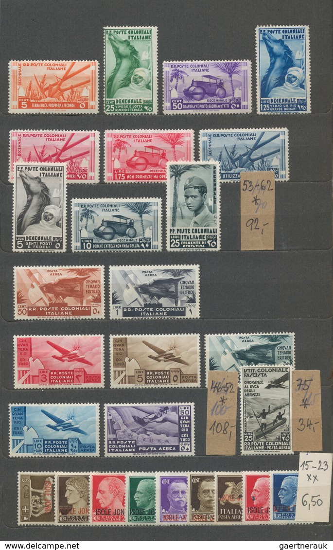 Italienische Kolonien: 1929/1936, Mint Collection In A Stockbook, Comprising General Issues, Libya/a - General Issues