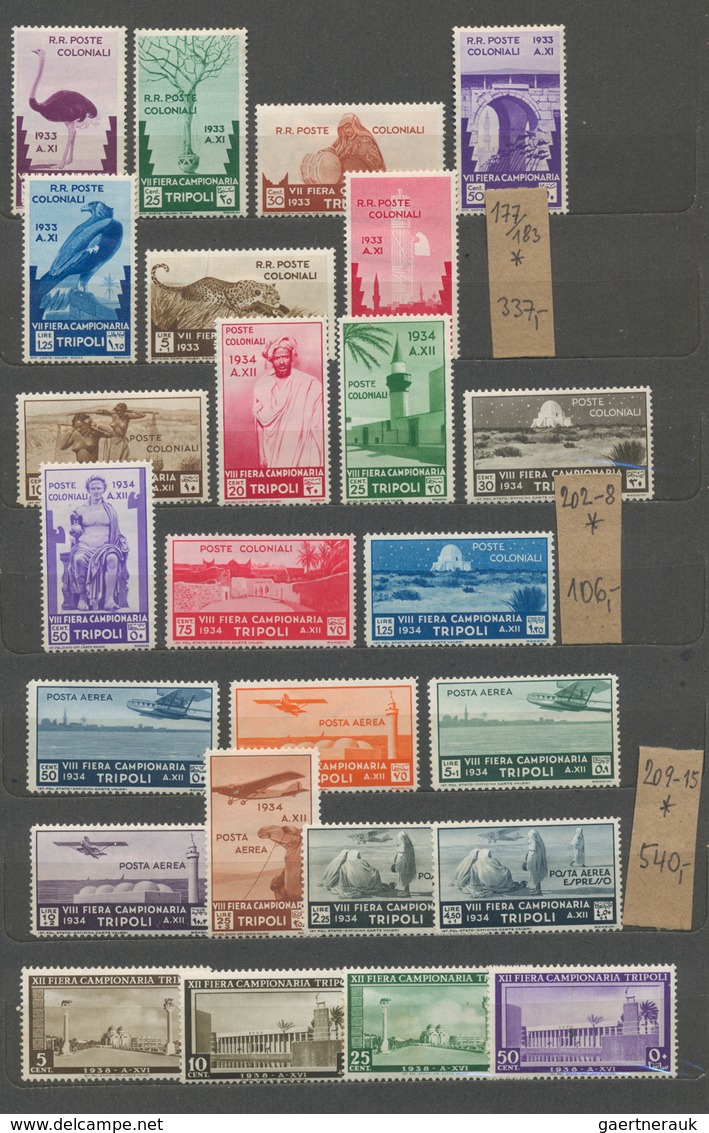 Italienische Kolonien: 1929/1936, Mint Collection In A Stockbook, Comprising General Issues, Libya/a - Amtliche Ausgaben