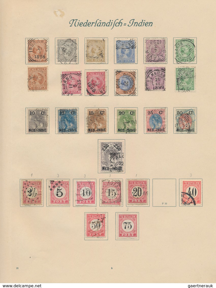Niederländische Kolonien: 1864/1934, Mint And Used Collection On Album Pages, Main Value Dutch Indie - India Holandeses