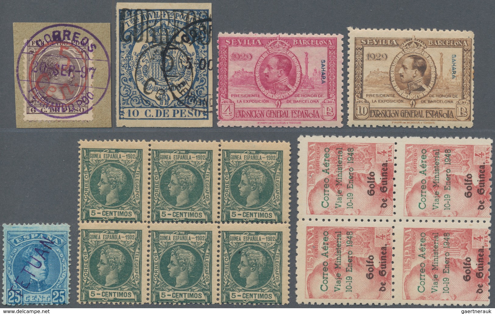 Spanische Kolonien: 1897/1940 (ca.), Duplicates From FERNANDO POO, GOLFO De GUINEA, GUINEA, MOROCCO/ - Sammlungen