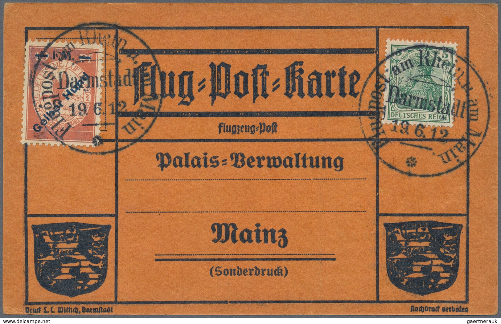 Flugpost Deutschland: 1912/1939, Lot Von 52 Briefen Und Karten, Dabei Flugpost Rhein/Main Incl. Gelb - Posta Aerea & Zeppelin