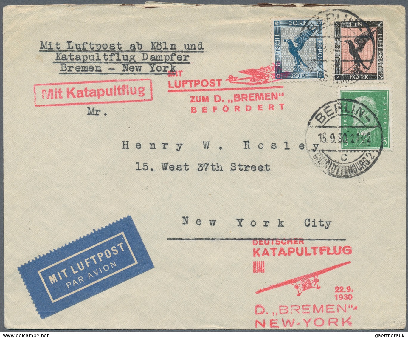 Flugpost Deutschland: 1912/1939, Lot Von 52 Briefen Und Karten, Dabei Flugpost Rhein/Main Incl. Gelb - Luft- Und Zeppelinpost