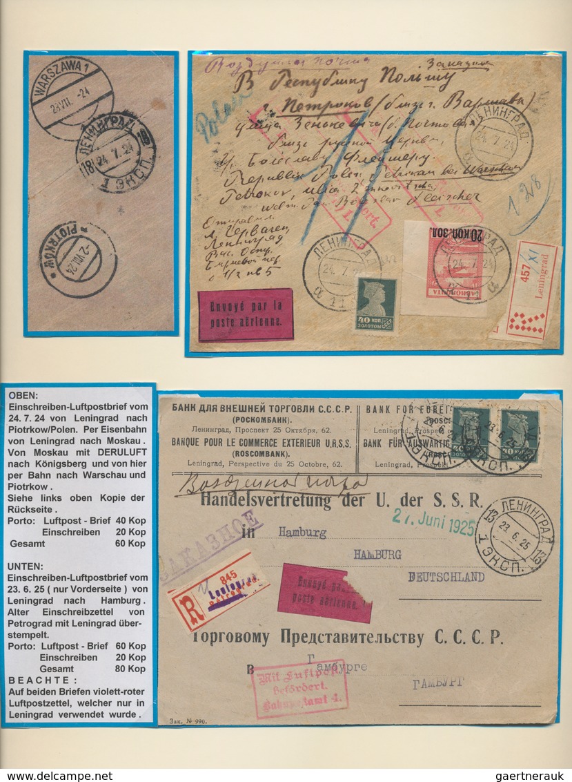 Flugpost Europa: 1922/1936, "DERULUFT" - "Deutsch-Russische Luftverkehrsgesellschaft", Founded 1921 - Andere-Europa
