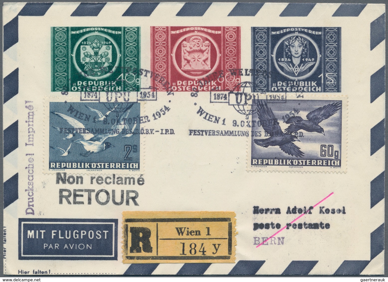 Flugpost Europa: 1946/1958, Vielseitige Partie Von Ca. 85 Flugpost-Briefen Und -Karten Mit Nur Besse - Autres - Europe