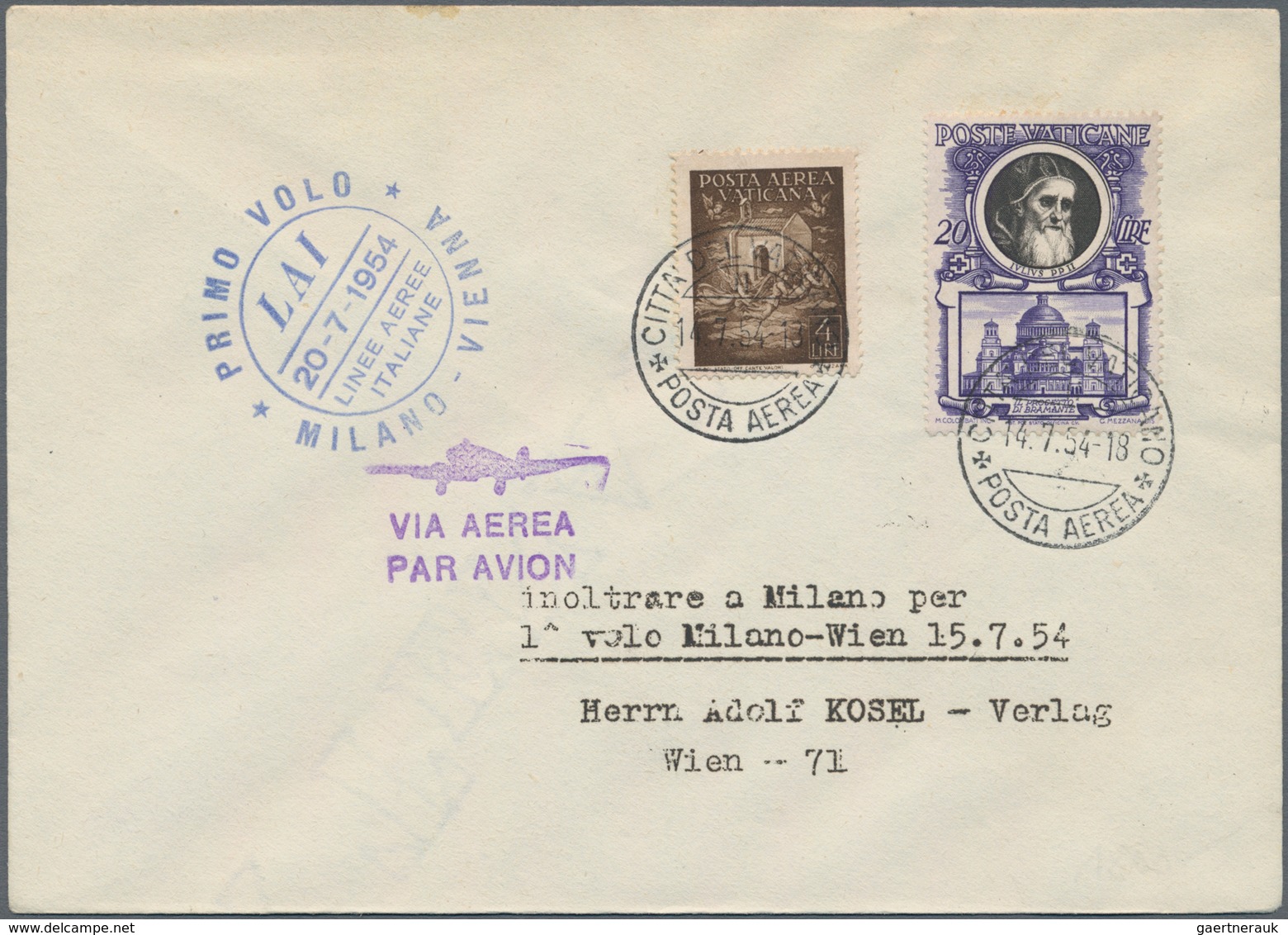 Flugpost Europa: 1946/1958, Vielseitige Partie Von Ca. 85 Flugpost-Briefen Und -Karten Mit Nur Besse - Sonstige - Europa