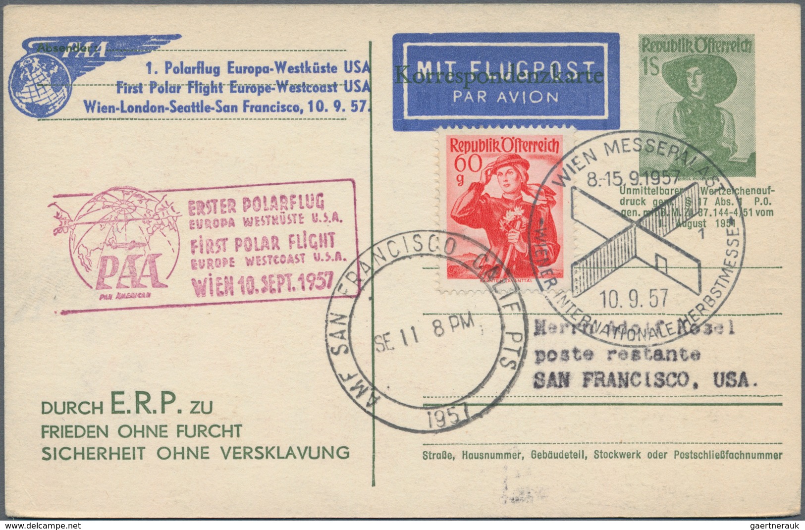 Flugpost Europa: 1950/1958, Vielseitige Partie Von Ca. 93 Flugpost-Briefen Und -Karten Mit Nur Besse - Otros - Europa