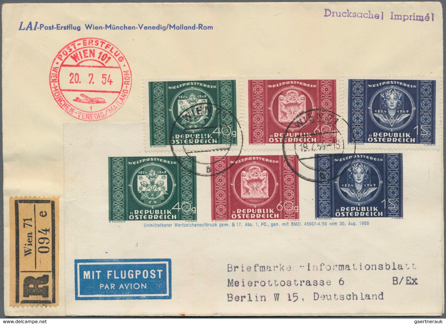 Flugpost Europa: 1950/1958, vielseitige Partie von ca. 93 Flugpost-Briefen und -Karten mit nur besse