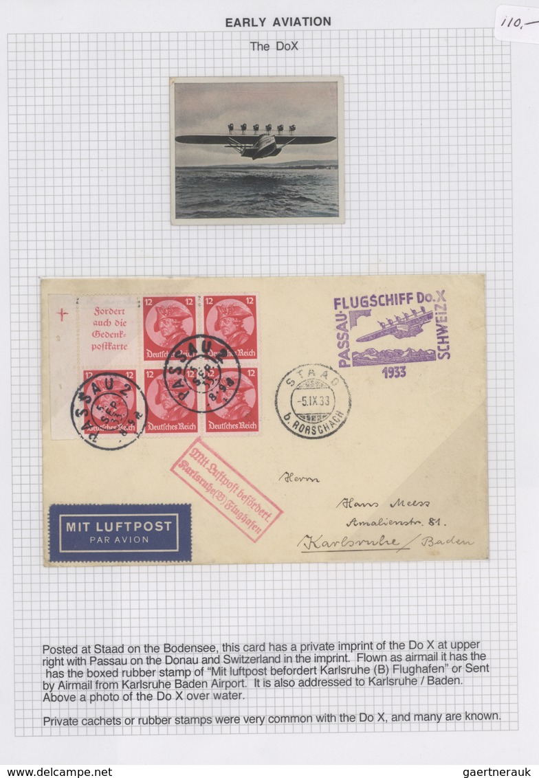 DO-X - Flugpost: 1931/1936, Sammlungspartie Von Ca. 20 Belegen, Dabei Entsprechende Ansichtskarten ( - Correo Aéreo & Zeppelin