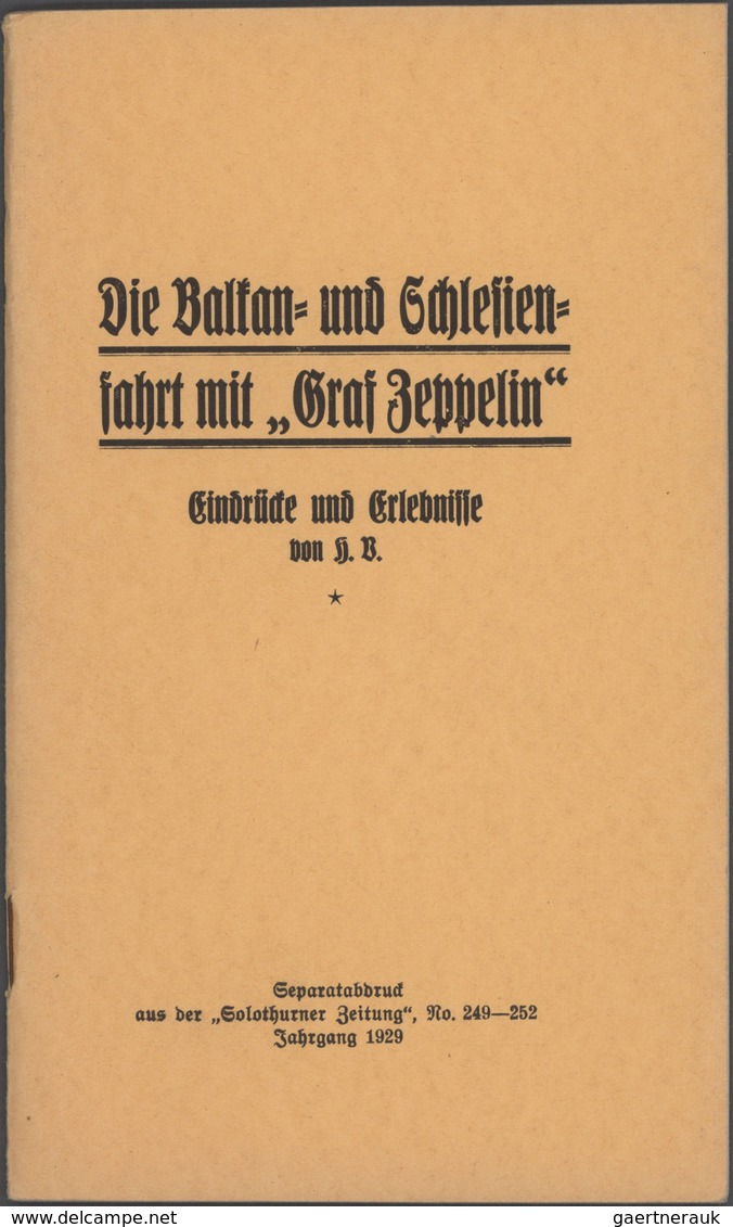 Zeppelinpost Deutschland: 1929/1944, Kleines Lot Mit Fünf Wareneingangsscheinen Der D.Z.R. Sowie Ein - Luft- Und Zeppelinpost