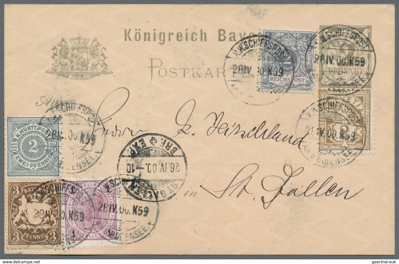 Bodenseeschiffspost: 1757/1910 Ca., Sehr Gehaltvolle Und Detaillierte Sammlung Der Schiffspost Auf D - Andere & Zonder Classificatie