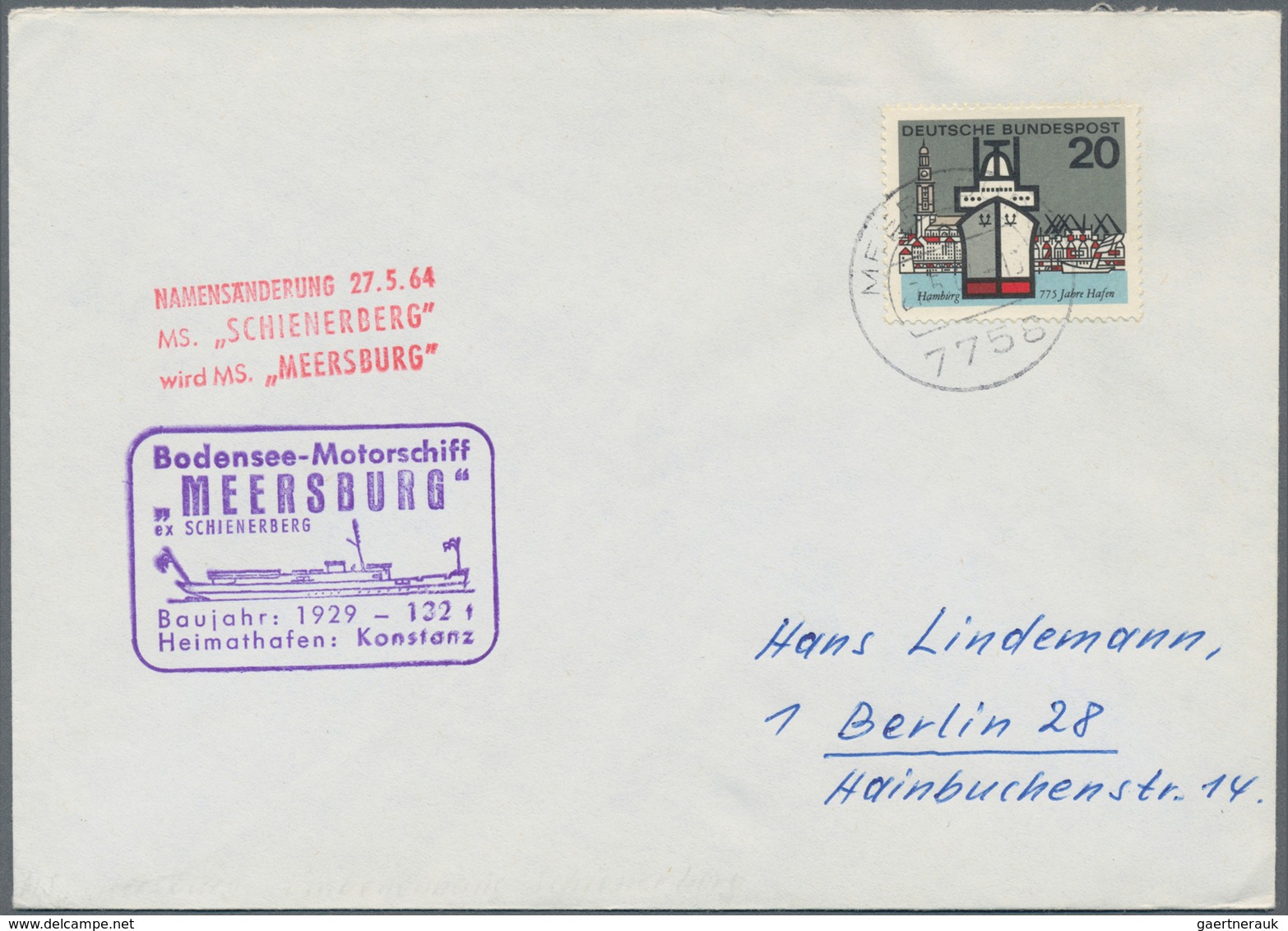 Bodenseeschiffspost: 1897/ca. 1970, 87 Belege Aus Bayern, Württemberg, Scheiz, BRD Und Österreich Im - Other & Unclassified