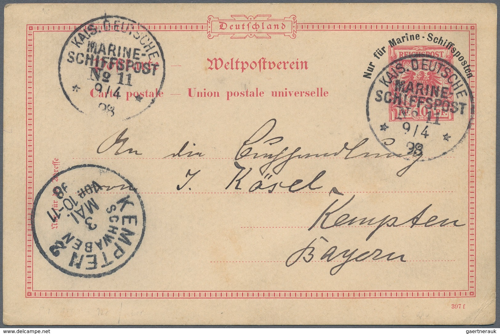 Deutsche Schiffspost - Marine: 1893/1931, Kleiner Sammlungsbestand Von 45 Belegen "Dt. Seepost Und M - Sonstige & Ohne Zuordnung