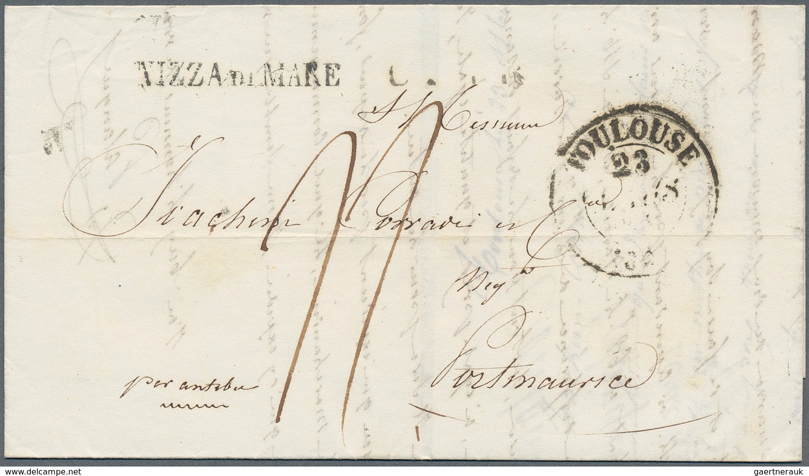 Schiffspost Alle Welt: 1810/1924, Assortment Of 33 Ship Letters/cards (thereof 23 Stampless Lettersh - Autres & Non Classés