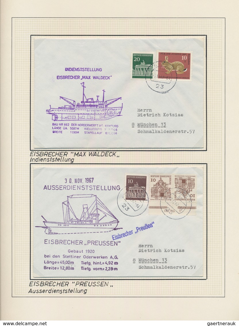 Schiffspost Alle Welt: 1959/1983, Collection Of Apprx. 650 Covers/cards In Eight Binders, Comprising - Sonstige & Ohne Zuordnung