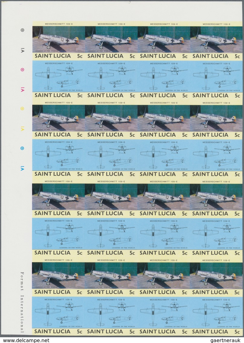 Thematische Philatelie: 1983/1986, St. Lucia. Large stock of imperforate proof progressive stamps an