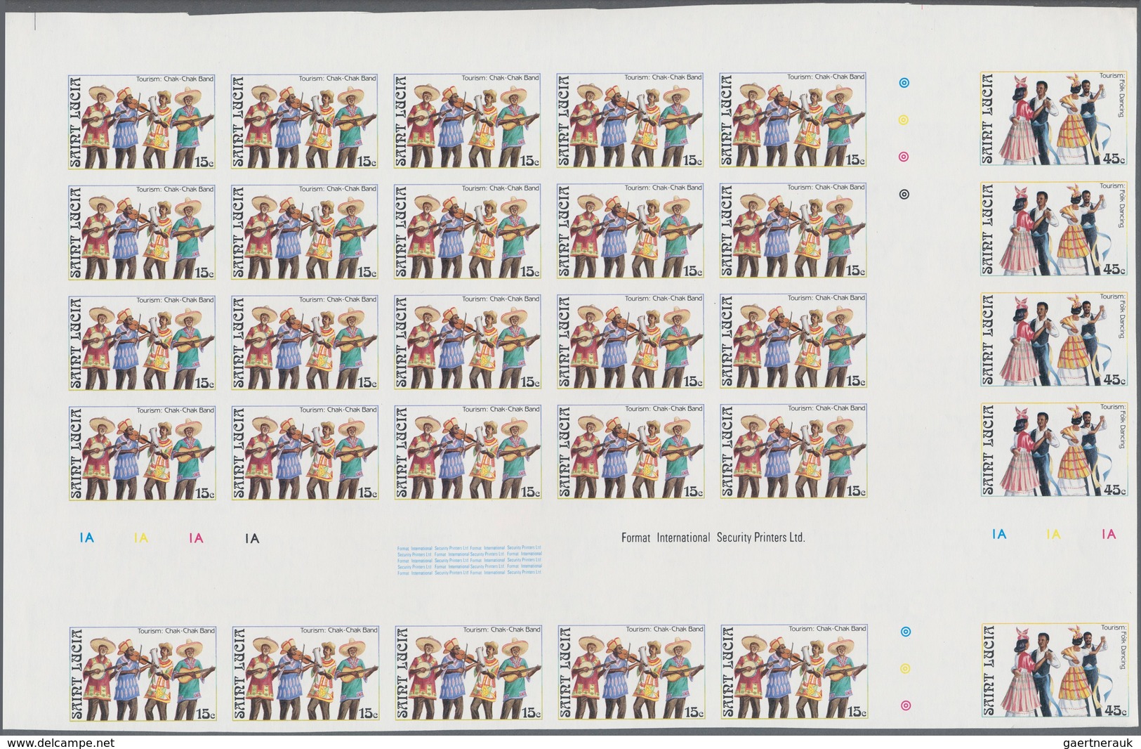 Thematische Philatelie: 1983/1986, St. Lucia. Large stock of imperforate proof progressive stamps an