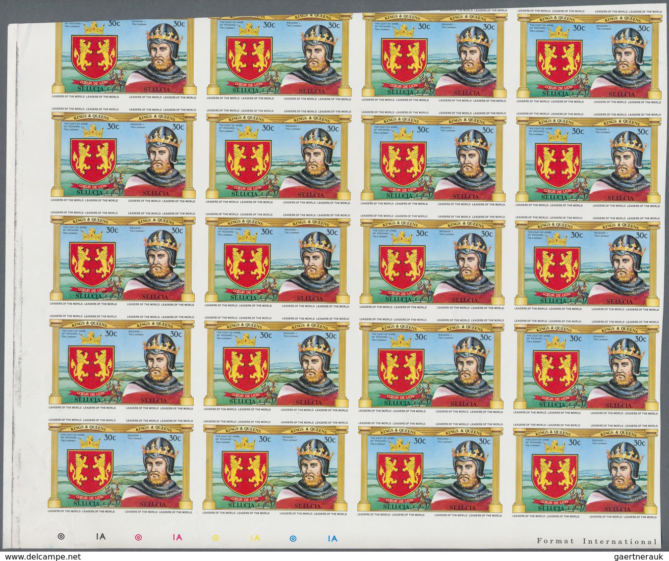 Thematische Philatelie: 1983/1986, St. Lucia. Large stock of imperforate proof progressive stamps an