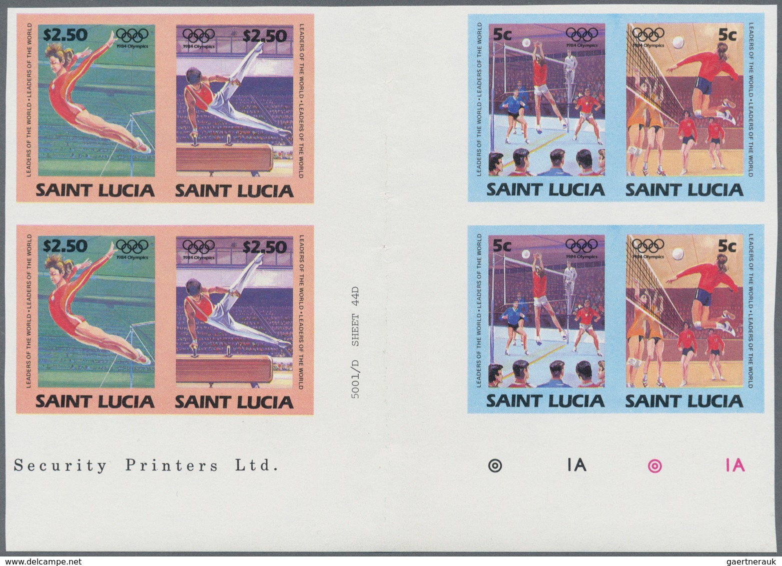 Thematische Philatelie: 1983/1986, St. Lucia. Large stock of imperforate proof progressive stamps an