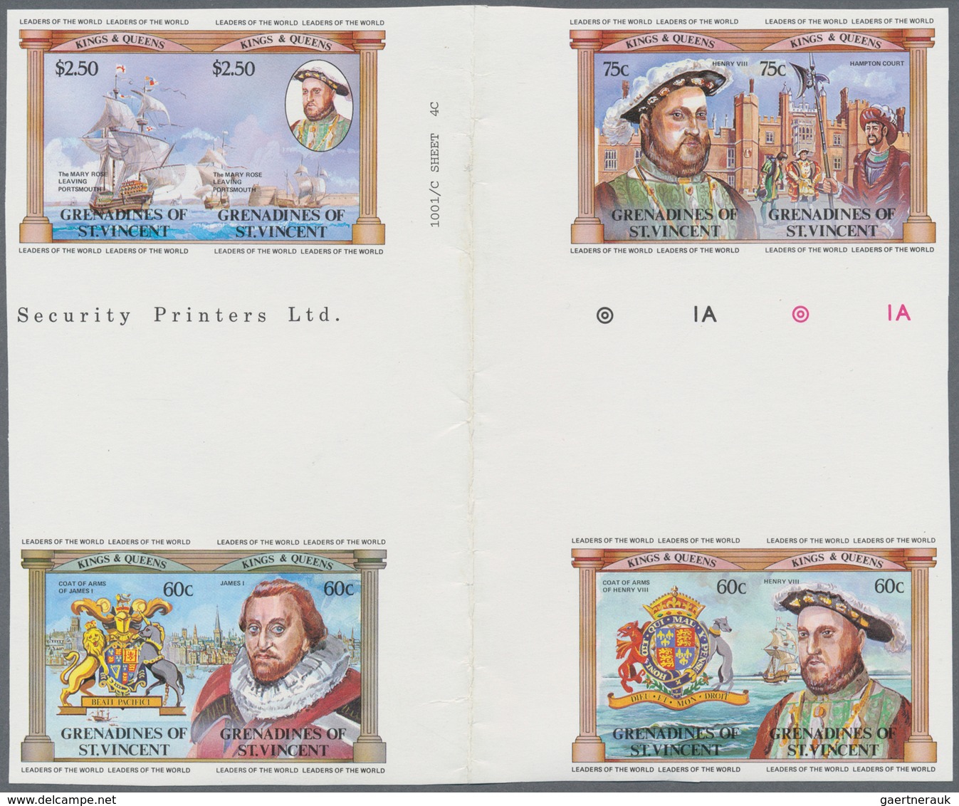 Thematische Philatelie: 1983/1988, Grenadines Of St. Vincent. Large Stock Of Imperforate Proof Progr - Ohne Zuordnung