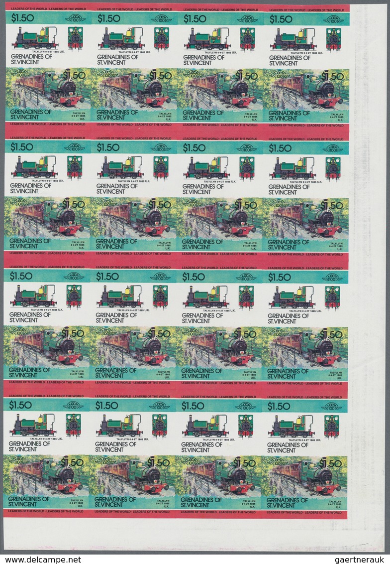 Thematische Philatelie: 1983/1988, Grenadines of St. Vincent. Large stock of imperforate proof progr