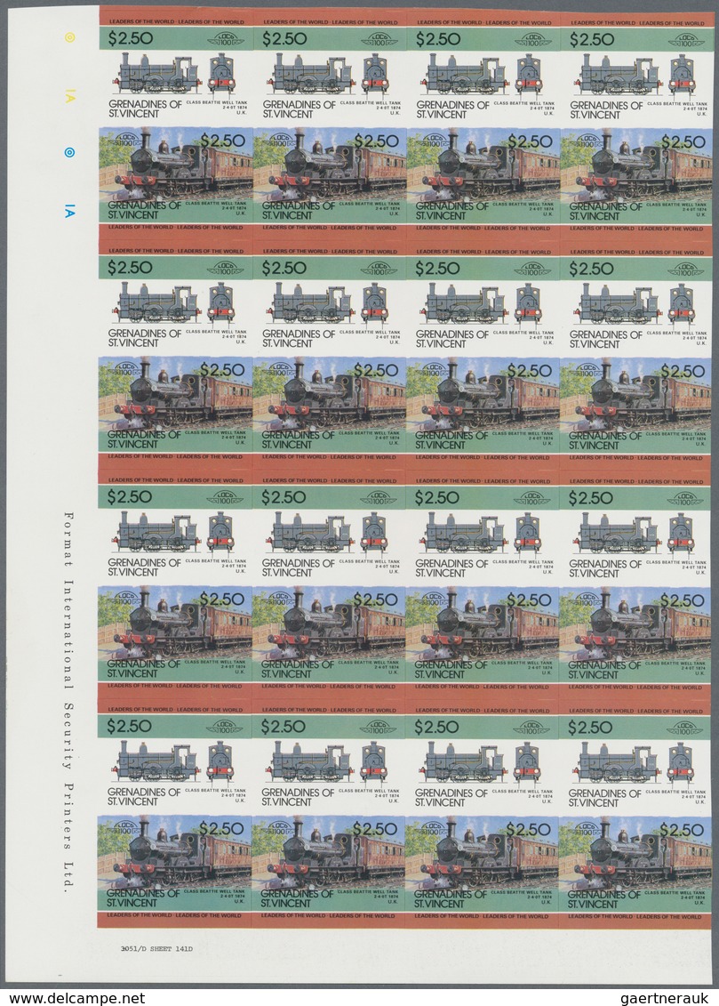 Thematische Philatelie: 1983/1988, Grenadines of St. Vincent. Large stock of imperforate proof progr