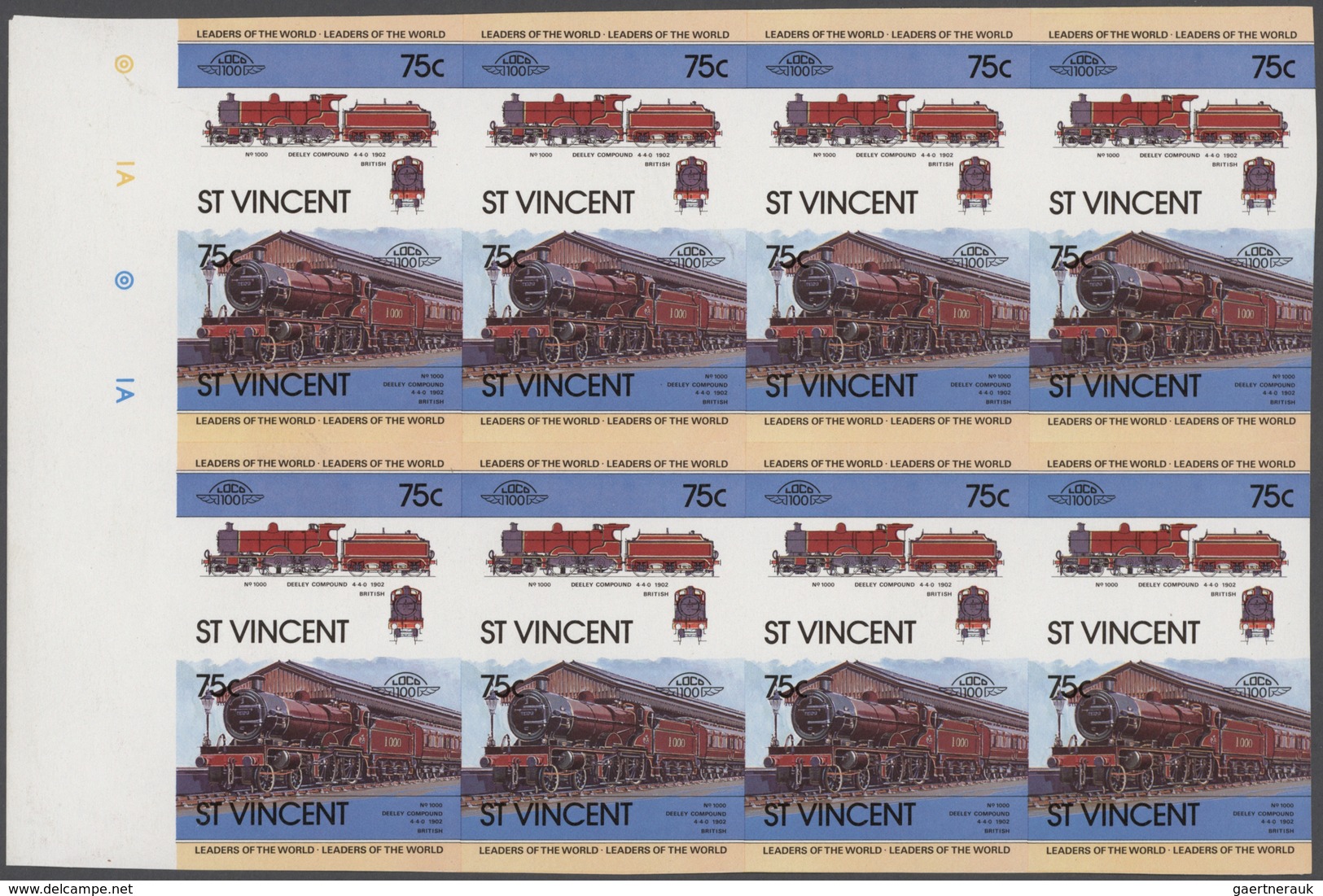 Thematische Philatelie: 1983/1988, St. Vincent. Large stock of imperforate proof progressive stamps