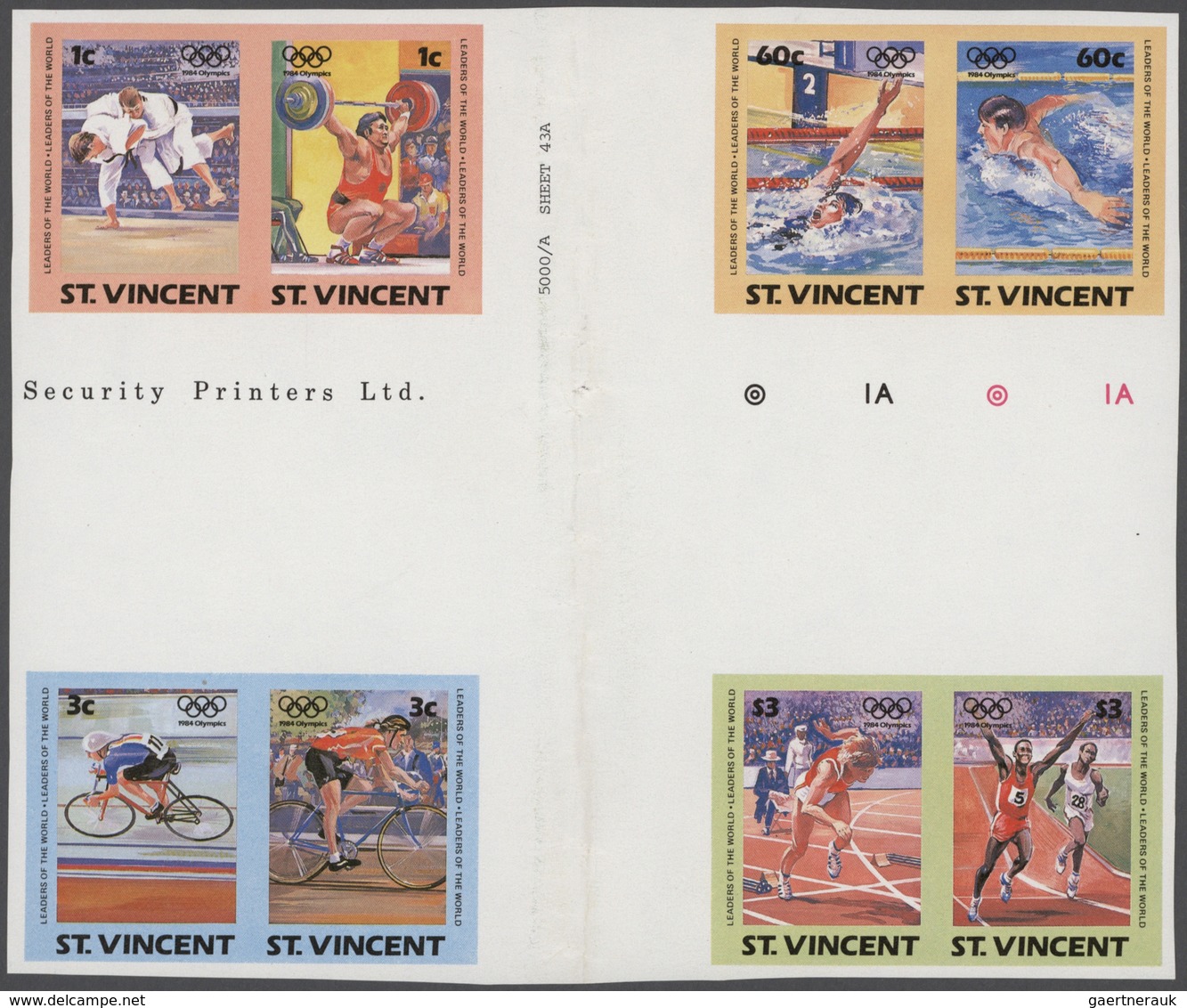 Thematische Philatelie: 1983/1988, St. Vincent. Large stock of imperforate proof progressive stamps