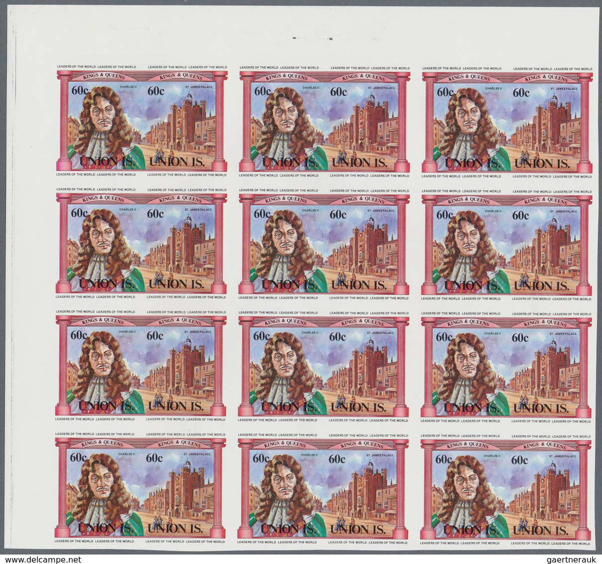 Thematische Philatelie: 1984/1987, UNION ISLAND. Big Stock Of Imperforate Proof Progressive Stamps A - Non Classés