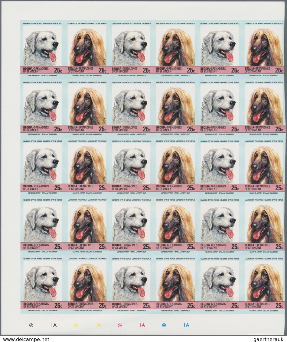 Thematische Philatelie: 1984/1987, UNION ISLAND. Big stock of imperforate proof progressive stamps a