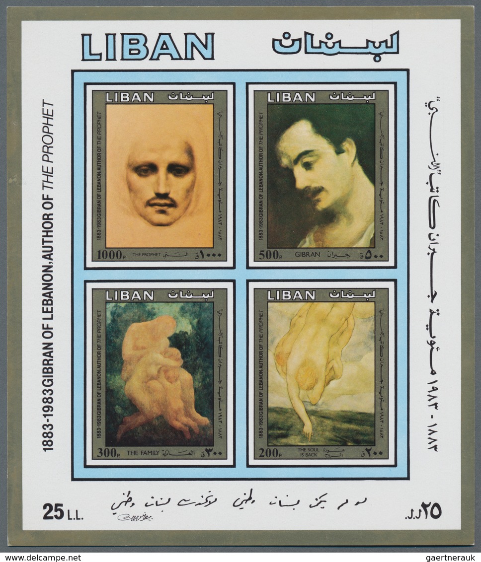 Thematik: Druck-Schriftsteller / Printing-writers, Authors: 1983, LEBANON: 100th Birthday Of Gibran - Schriftsteller