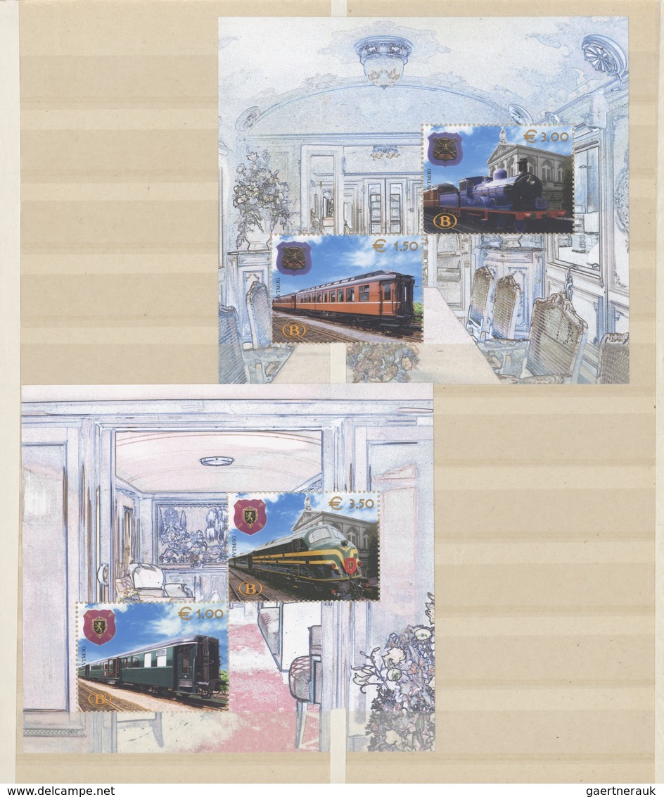 Thematik: Eisenbahn / Railway: 1980/2000 (ca.), Mainly Modern Issues, MNH Accumulation In A Thick St - Trenes