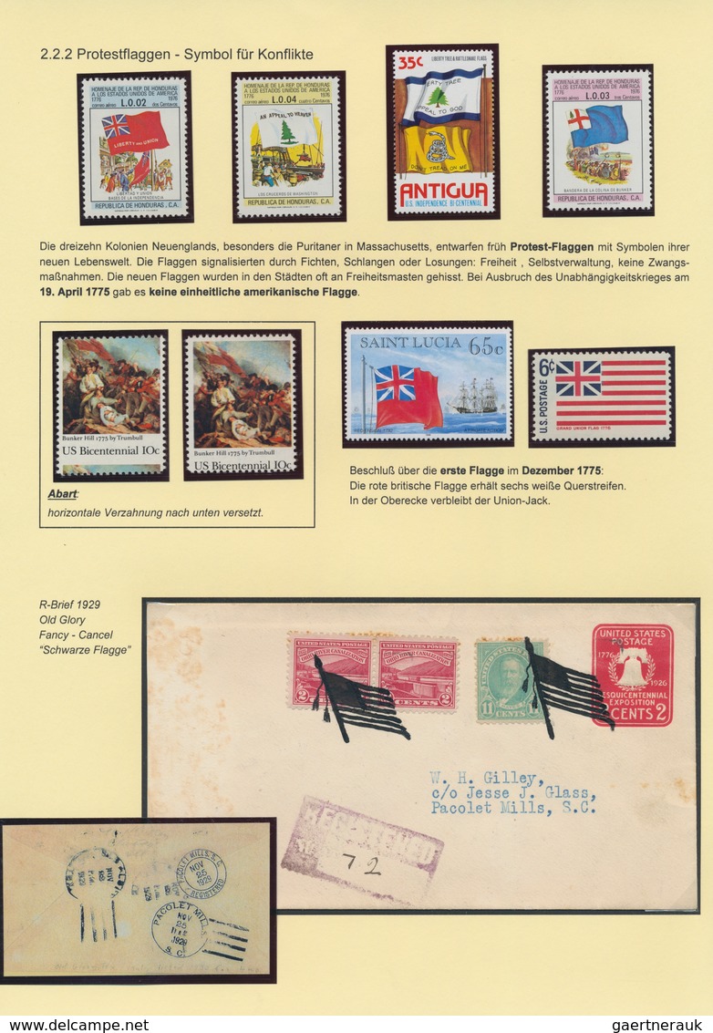 Thematik: Flaggen / flags: 1845/1995 (approx). Elaborated collection FLAGS AND BANNERS - AN UNIVERSA