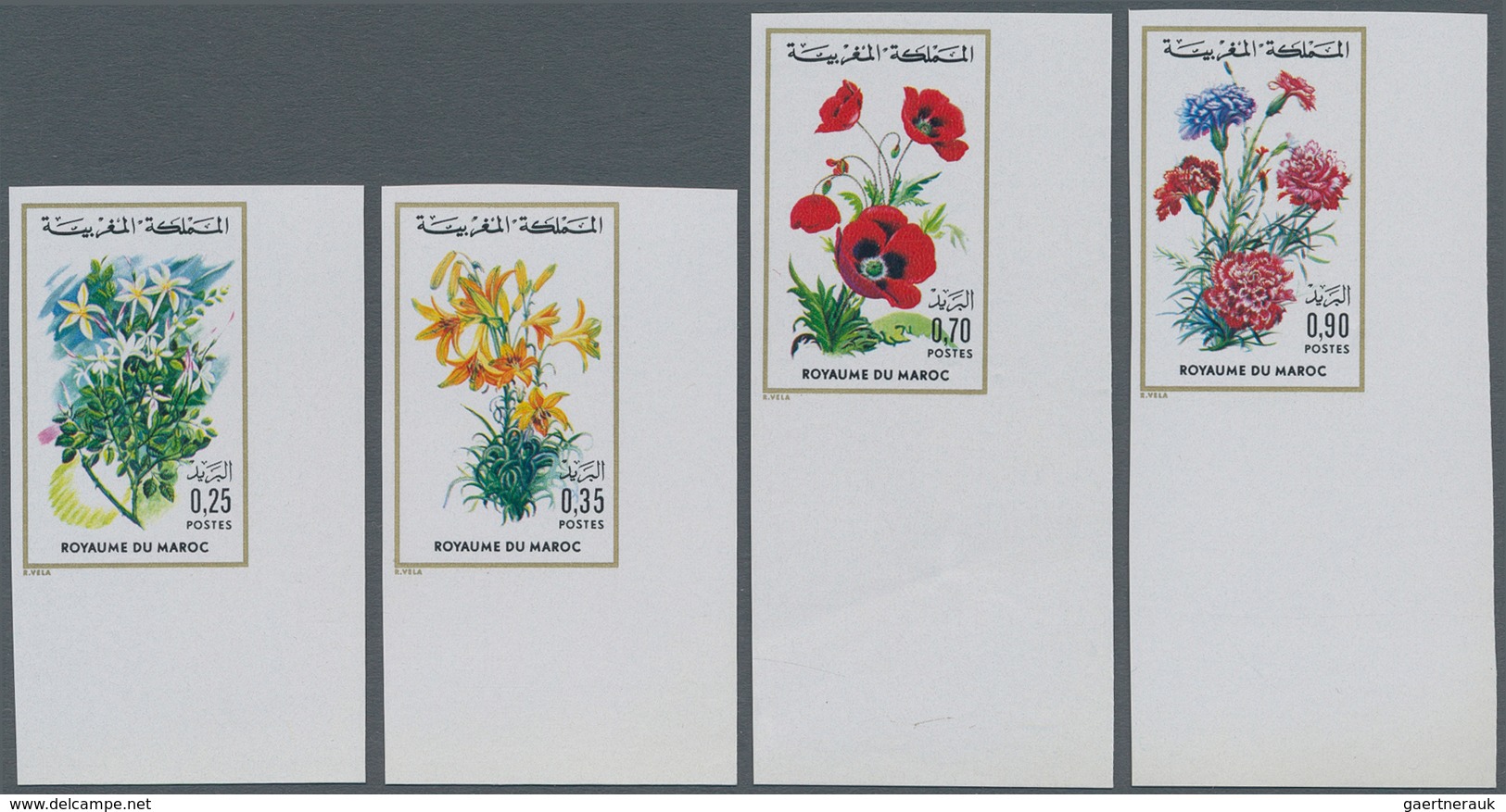 Thematik: Flora, Botanik / Flora, Botany, Bloom: 1975, MOROCCO: Flowers Complete Set Of Four Incl. 0 - Otros & Sin Clasificación