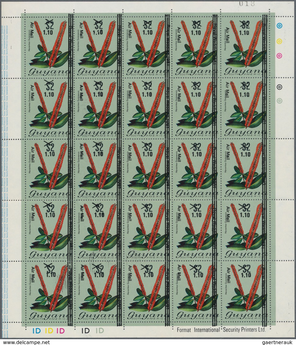 Thematik: Flora, Botanik / Flora, Botany, Bloom: 1975/1990 (ca.), GUYANA: Duplicated Accumulation In - Sonstige & Ohne Zuordnung