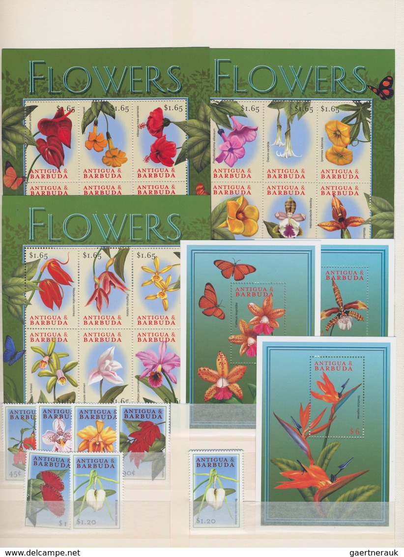 Thematik: Flora, Botanik / Flora, Botany, Bloom: 1990/2000 (ca.), Flowers, Comprehensive MNH Accumul - Otros & Sin Clasificación