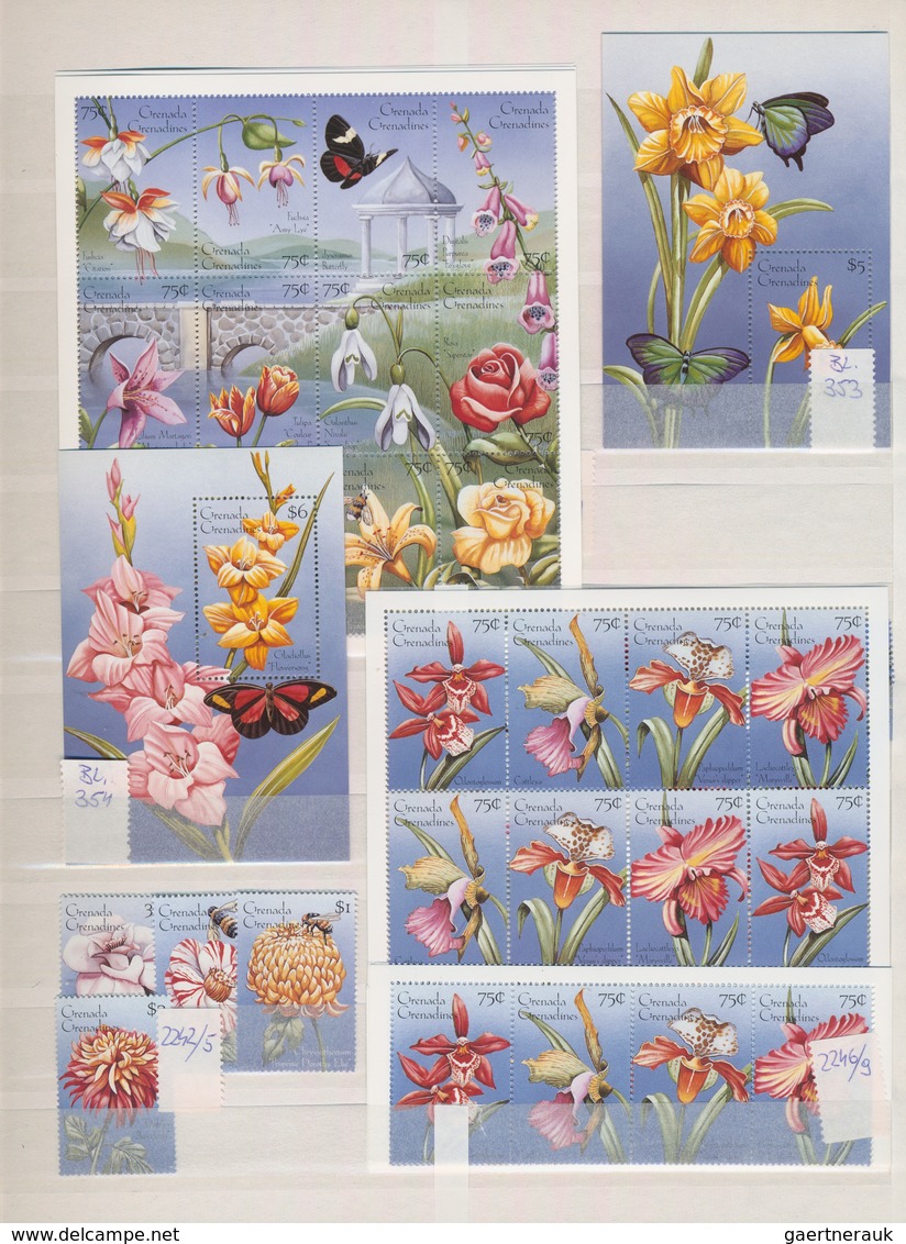Thematik: Flora, Botanik / Flora, Botany, Bloom: 1990/2000 (ca.), Flowers, Comprehensive MNH Accumul - Otros & Sin Clasificación