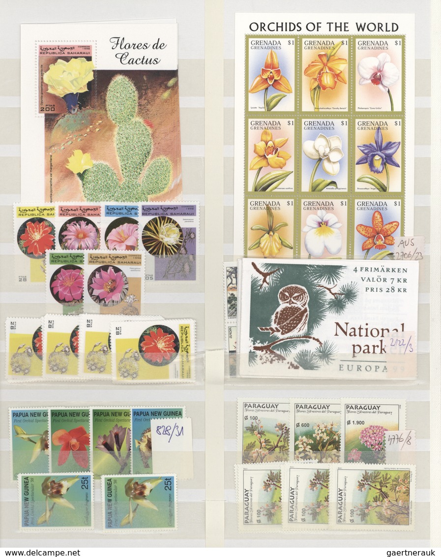 Thematik: Flora, Botanik / flora, botany, bloom: 1990/2000 (ca.), Flowers, comprehensive MNH accumul