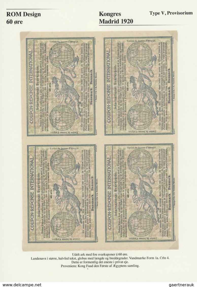 Thematik: I.A.S. / Intern. Reply Coupons: 1906/2014, The W. Lauth Collection Of DANISH Intern. Reply - Non Classificati